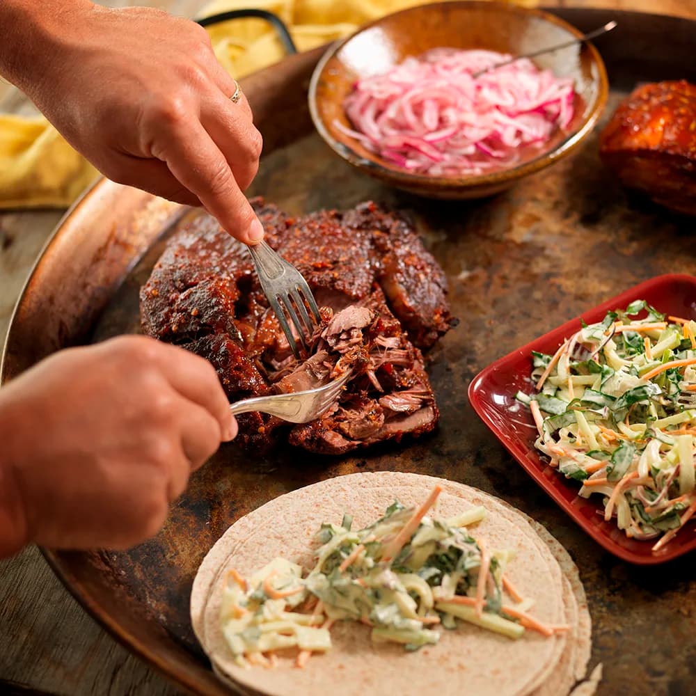 Pulled Meat Med Tillbehör