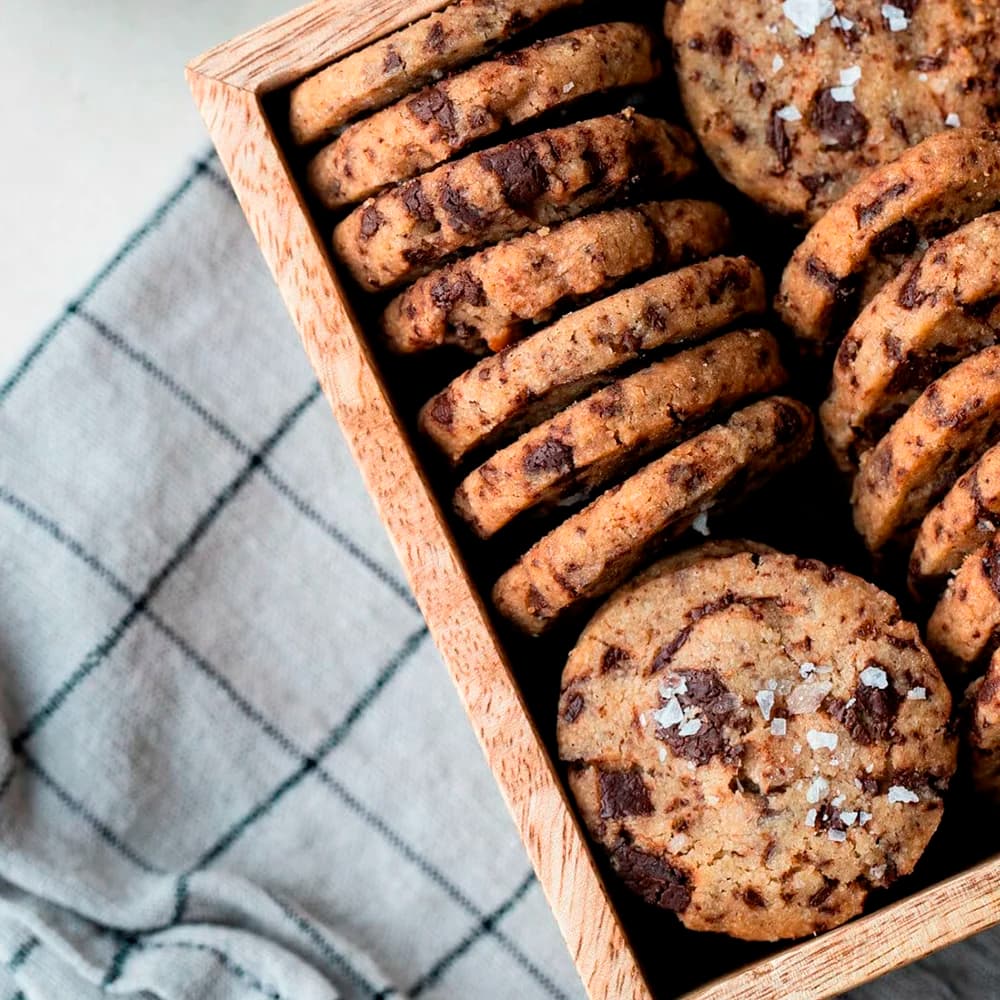 Mördegskakor med choklad och havssalt