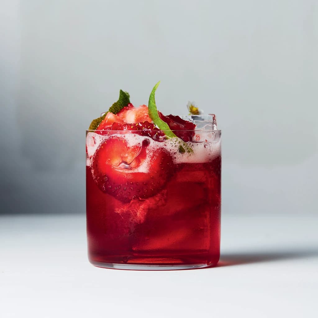 Campari, jordgubbar och tonic