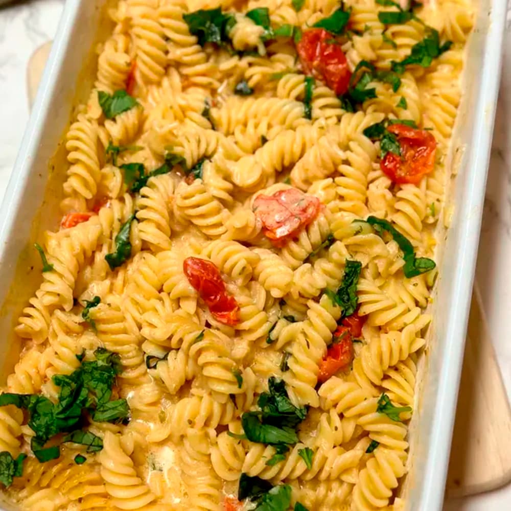 One pot pasta med boursinost