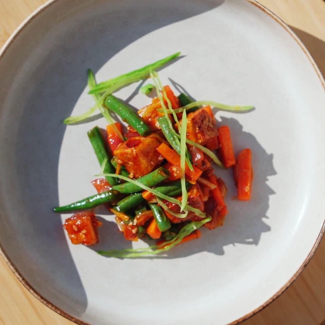 Krispig tofu med asiatisk touch