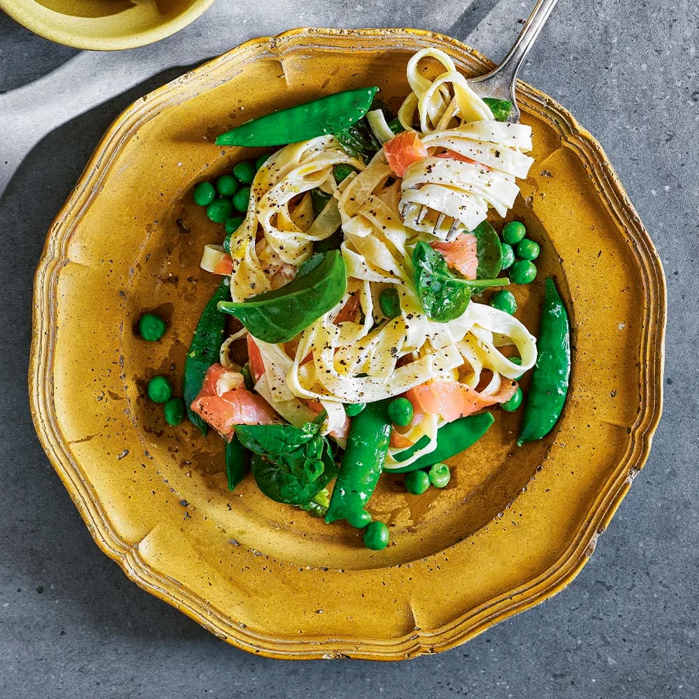 Tagliatelle med lax