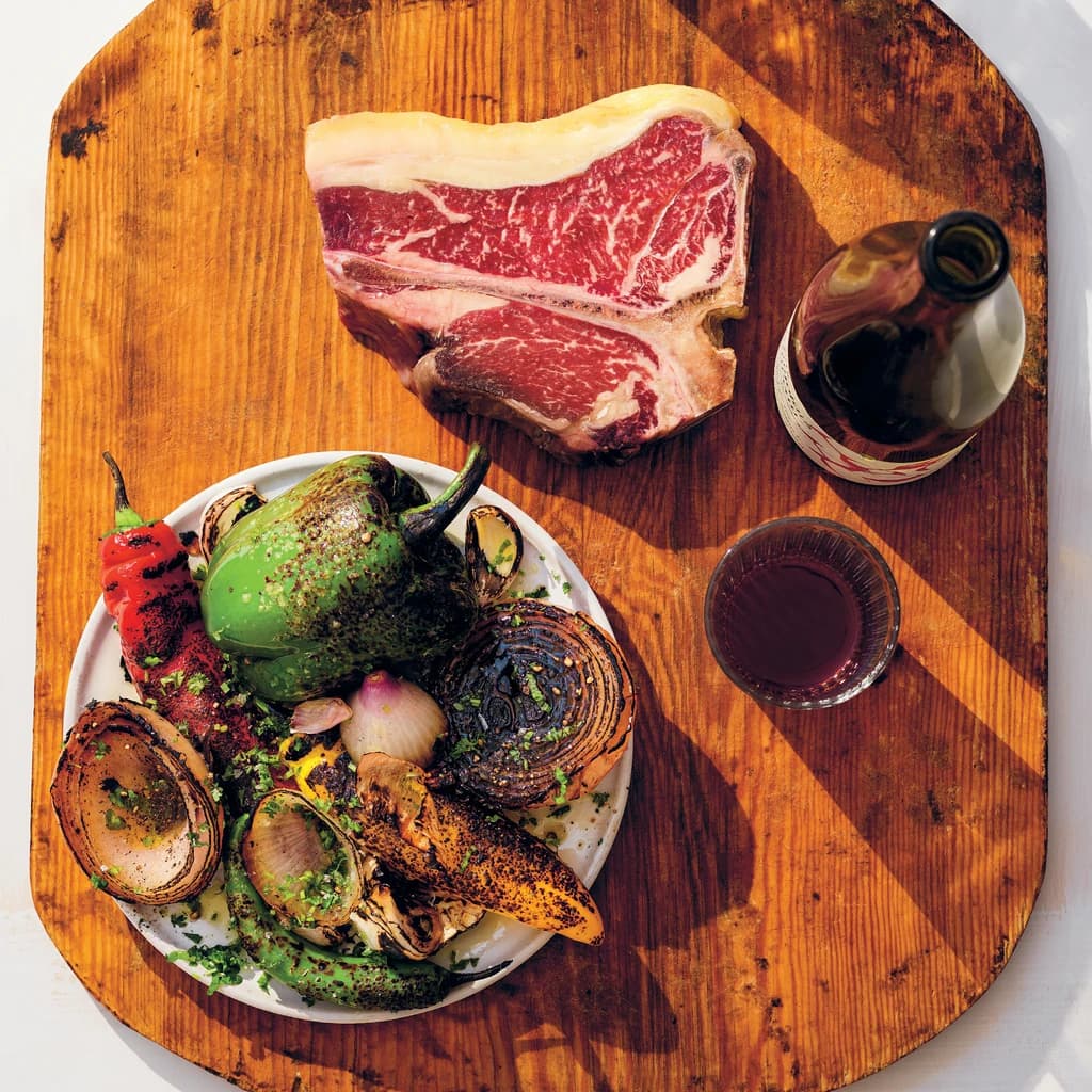 Tagliata på grillad t-benstek
