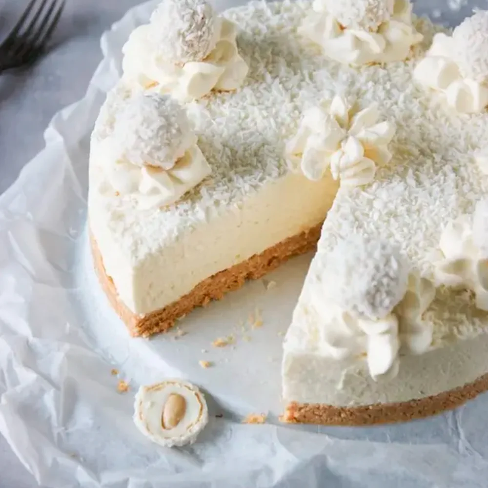 No-bake raffaello cheesecake