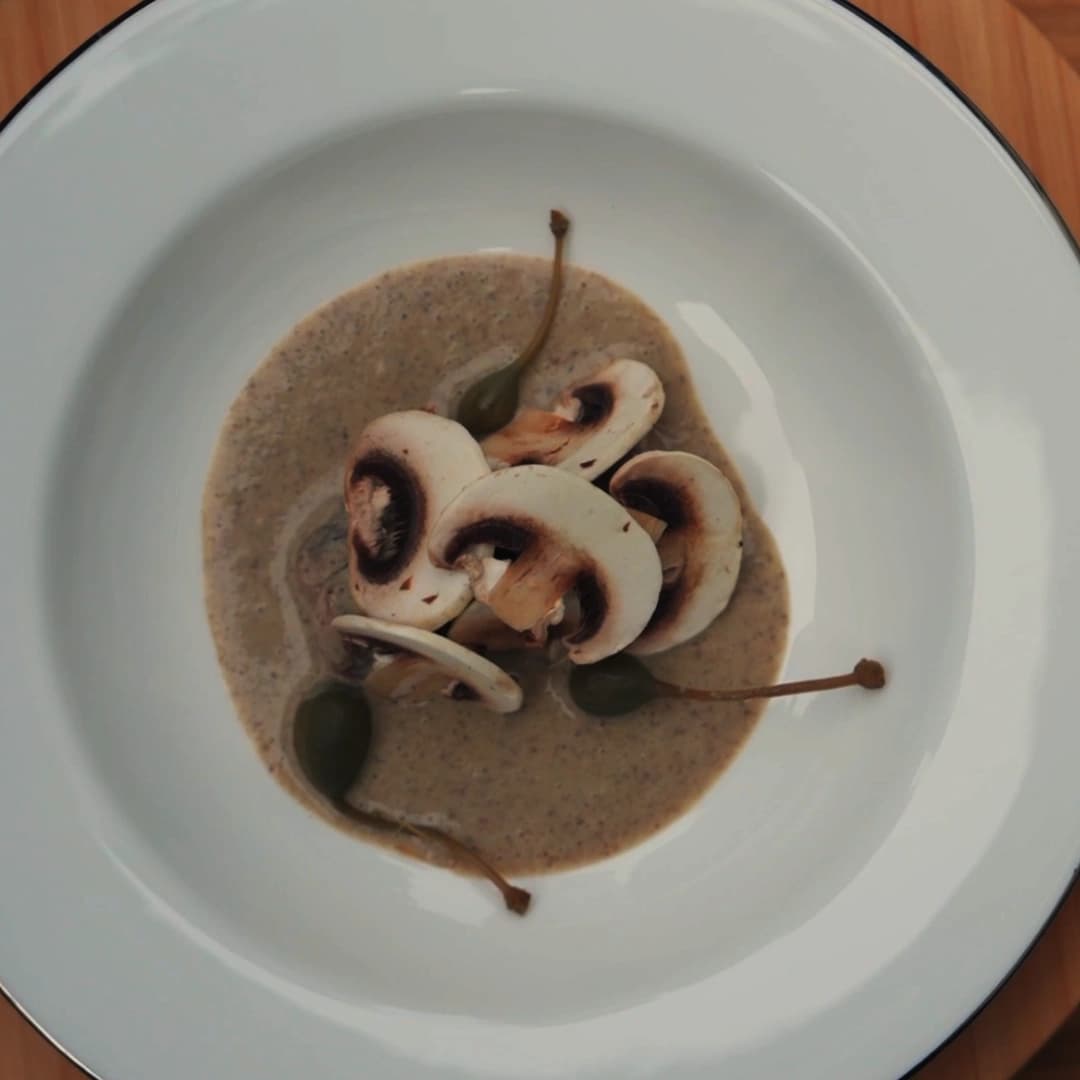Grillad njurtapp med svampsås