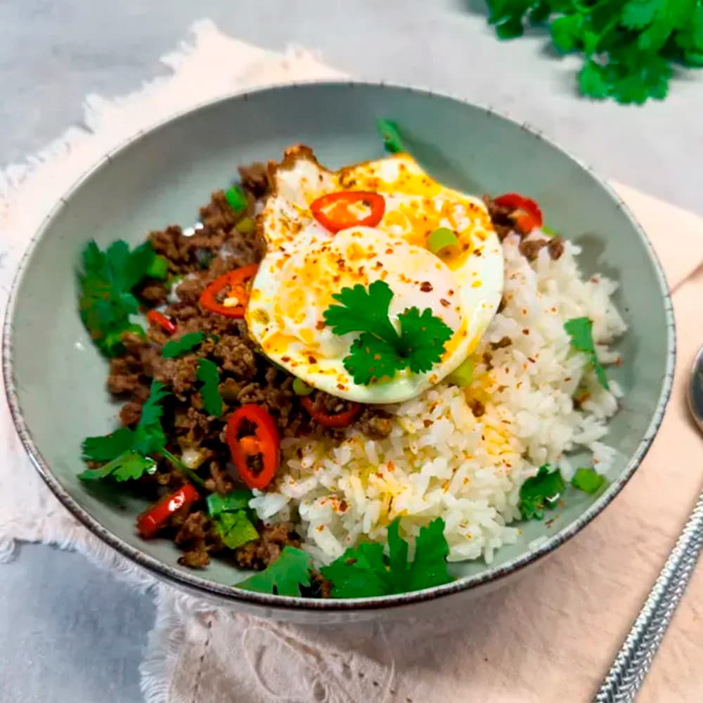 Kryddig nötfärs med asiatiska smaker