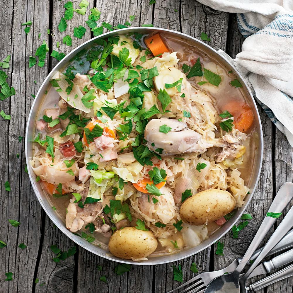 Choucroute med sidfläsk och surkål