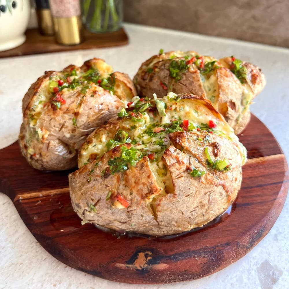 Cheesy Garlic Loaded Potatoes
