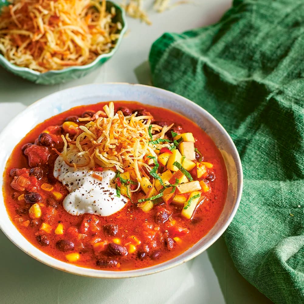 Bönchili med salsa