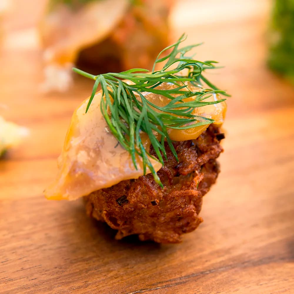 Friterade potatisnystan med senapsmarinerad strömming
