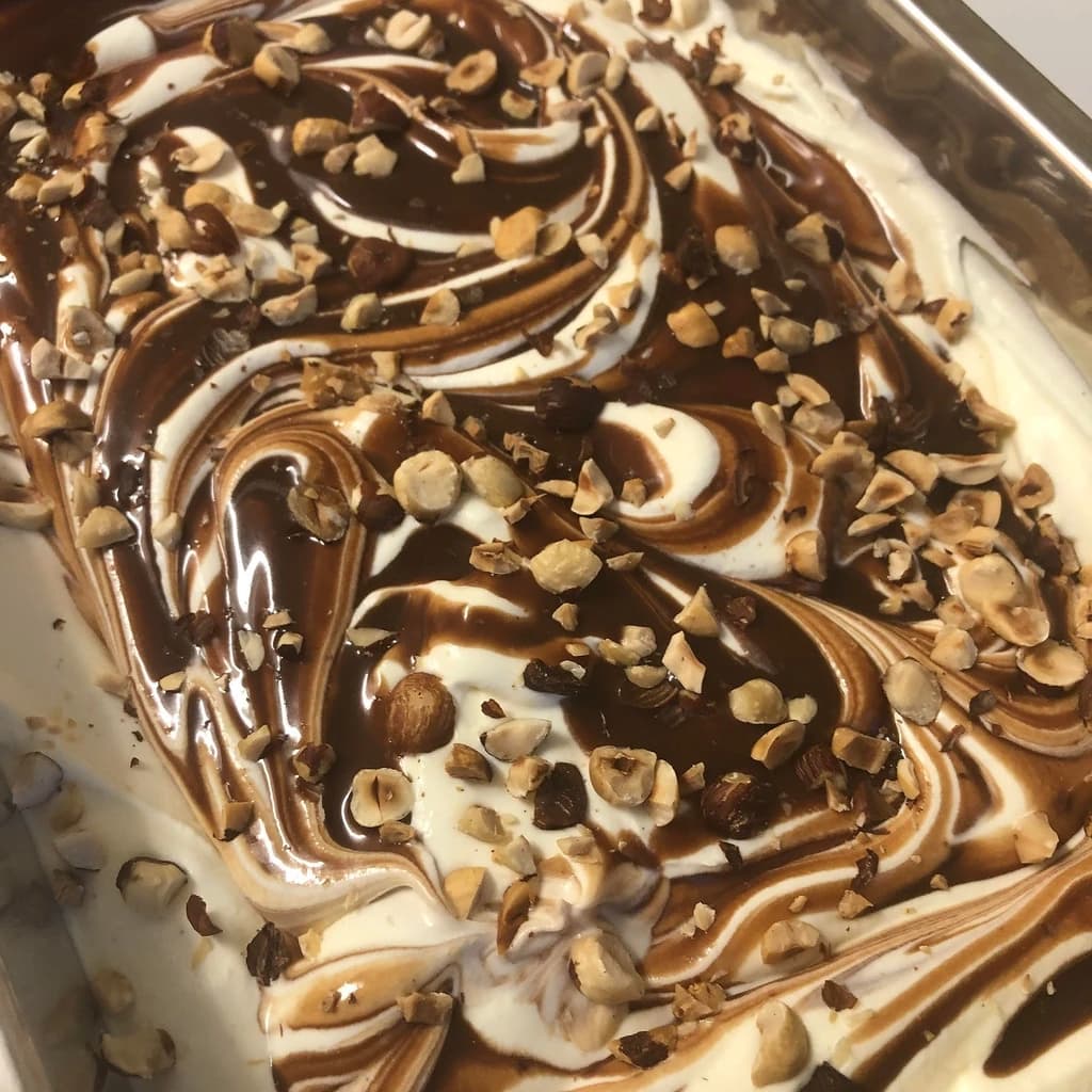 Vaniljglass med chokladganache