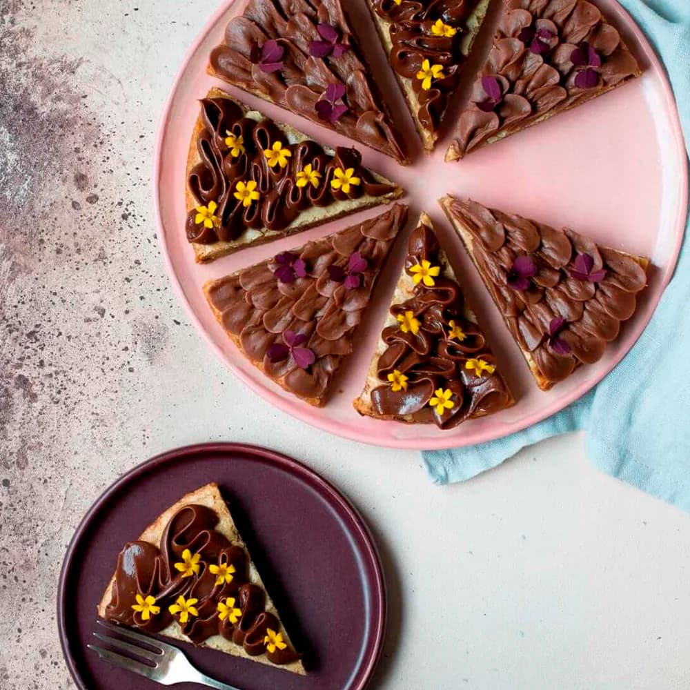 Cookiekladdkaka med mjölkchokladtryffel