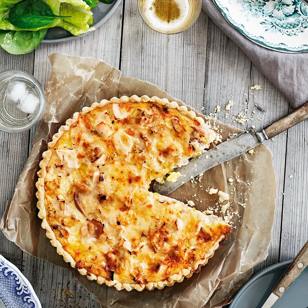 Purjo- och västerbottenspaj med kycklingrester