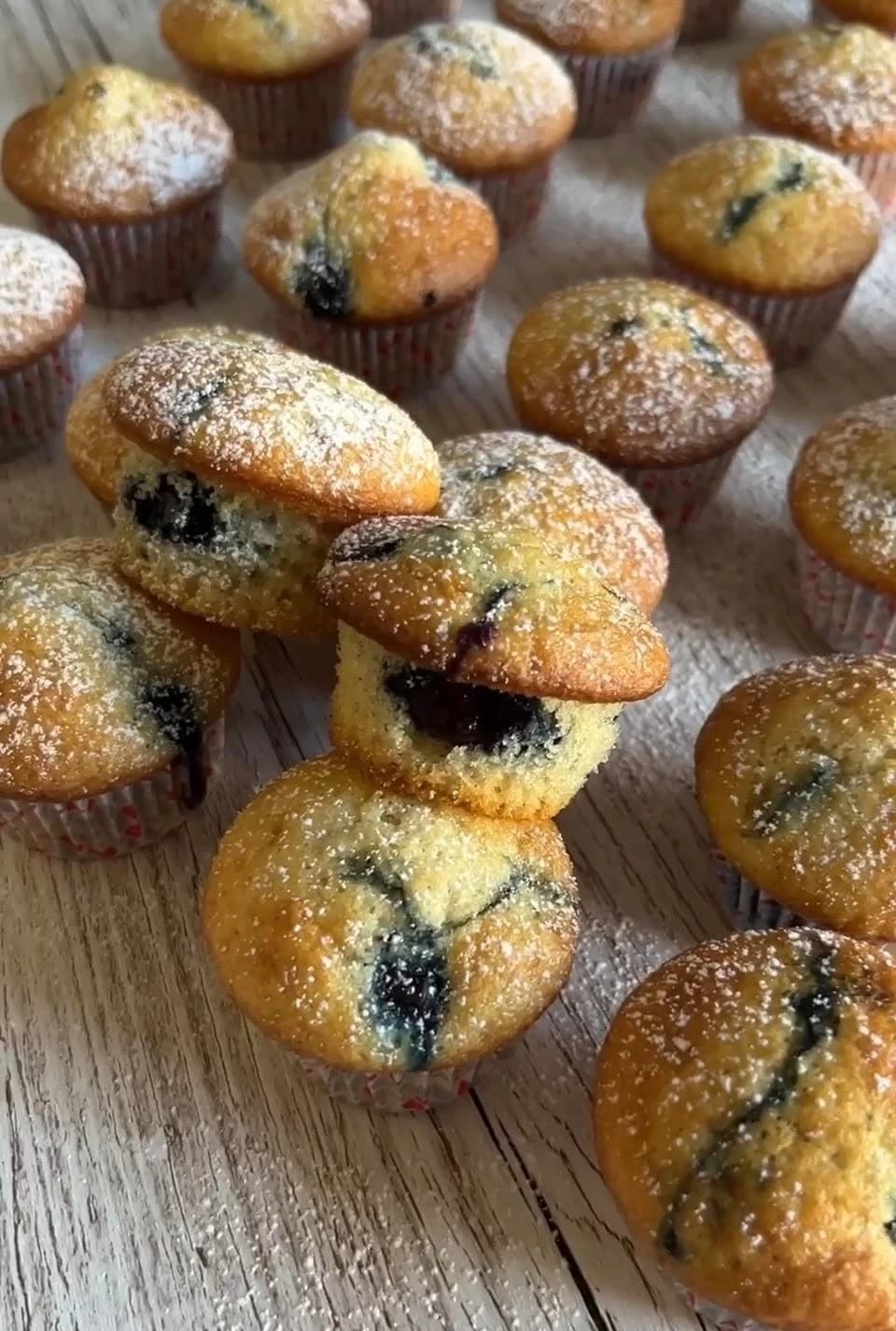 Mini blåbärsmuffins