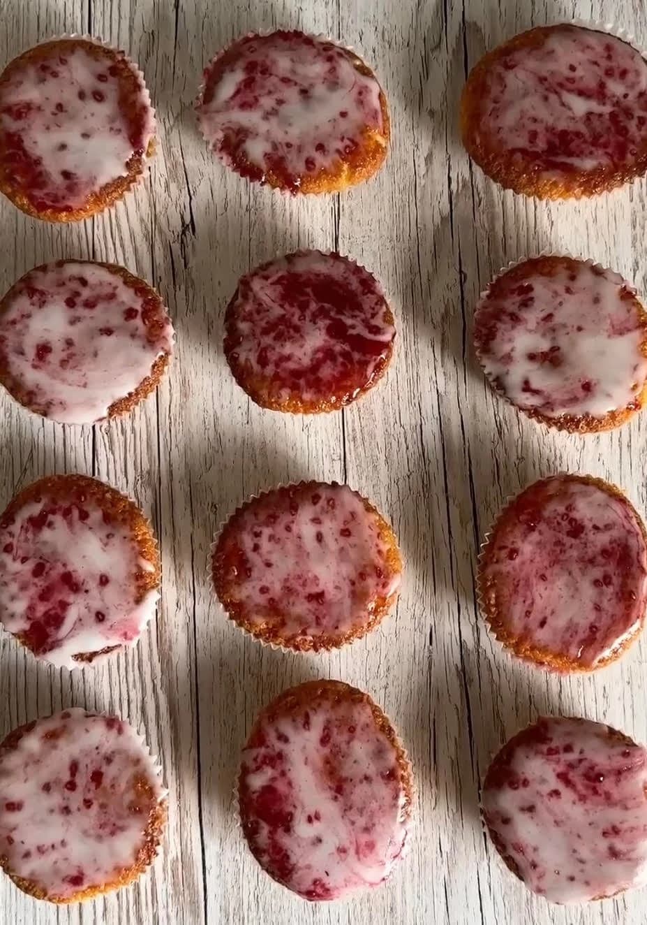 Hallonmazarinmuffins