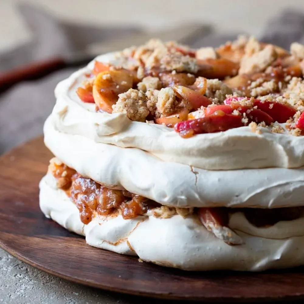 Höstpavlova med äpple