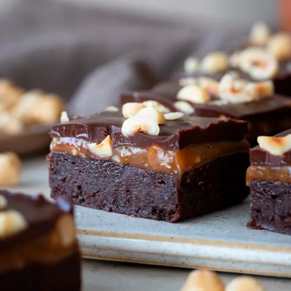 Glutenfria brownies med hasselnötskola