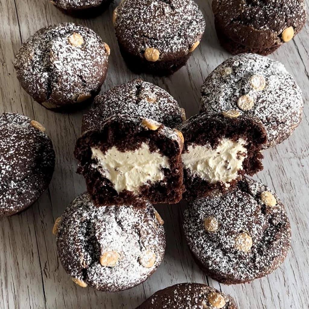 Chokladmuffins med mascarponegrädde