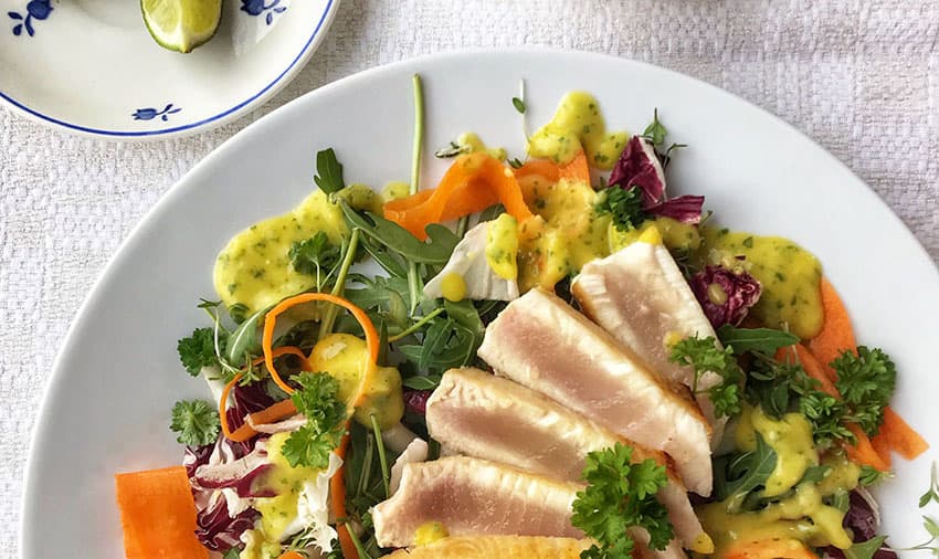 Tonfiskfilé med mangodressing