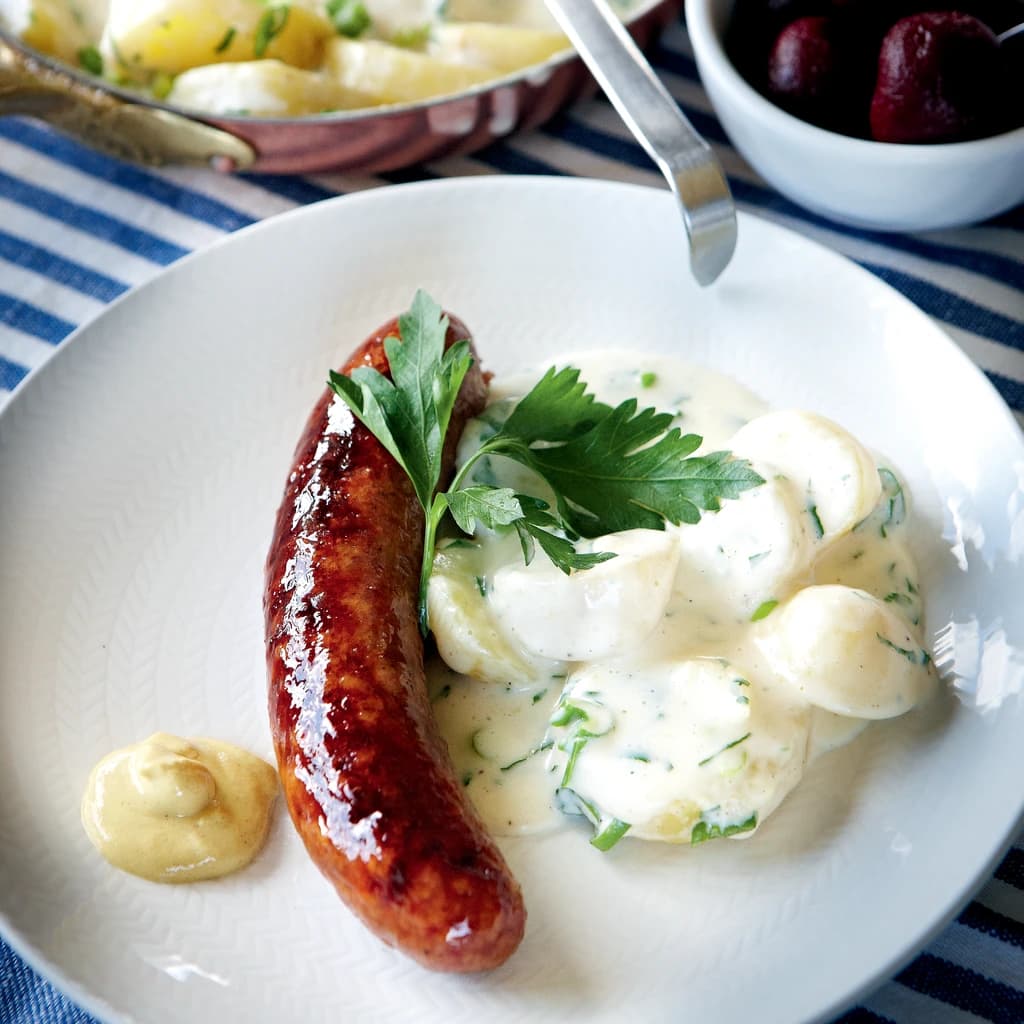 Isterband med stuvad potatis