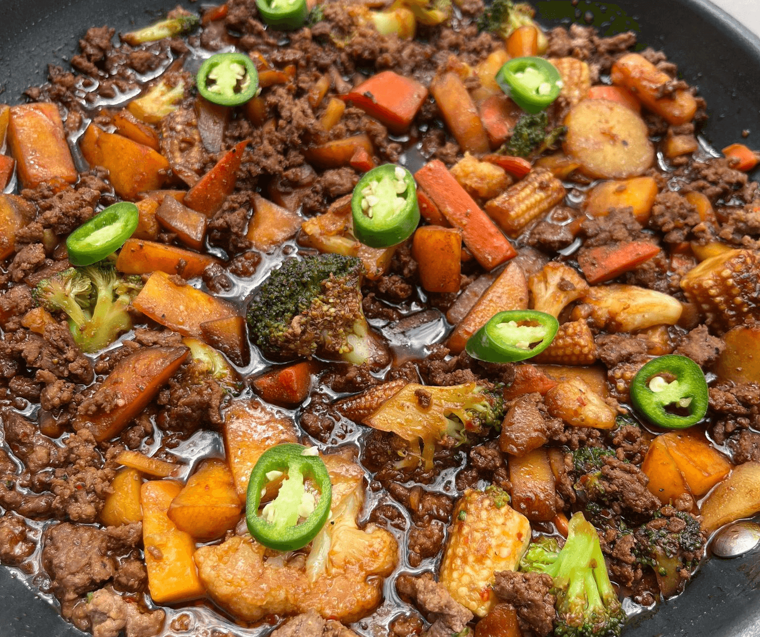 Köttfärswok