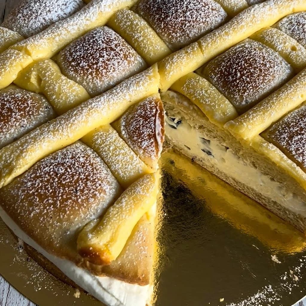 Krämkaka med mascarponegrädde och blåbär