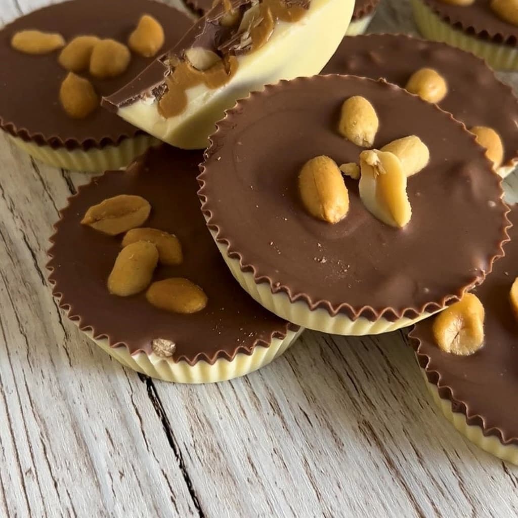 Chokladcups med jordnötssmör