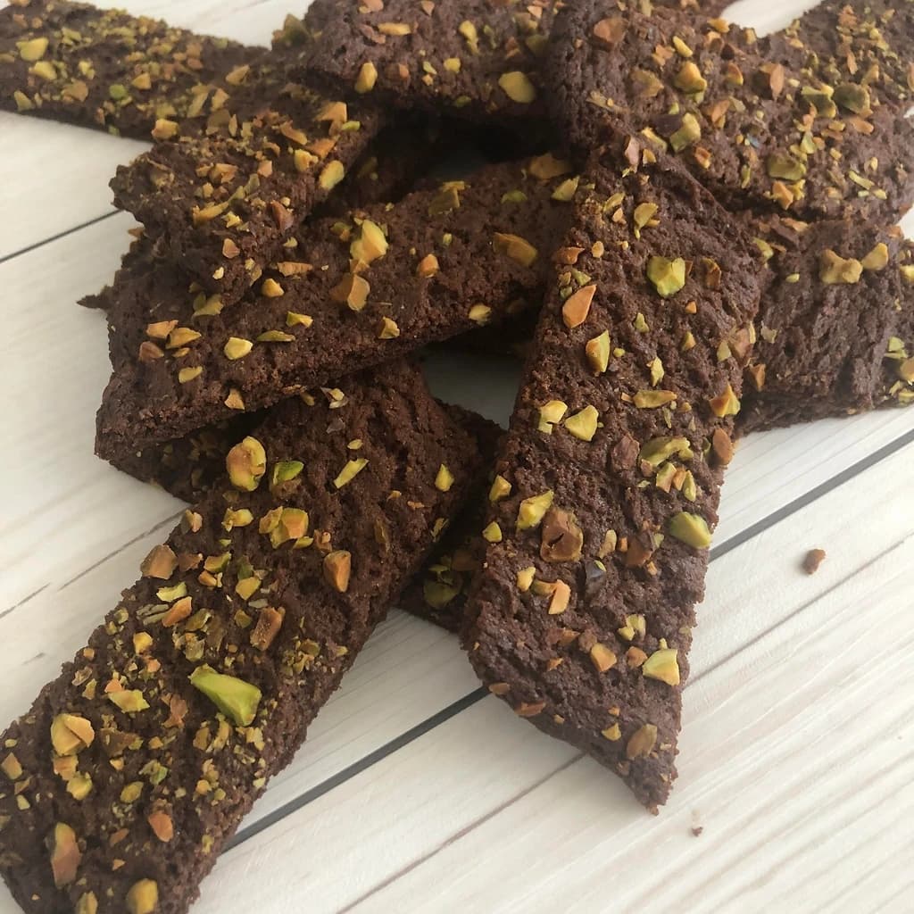 Chokladsnittar med pistagenötter