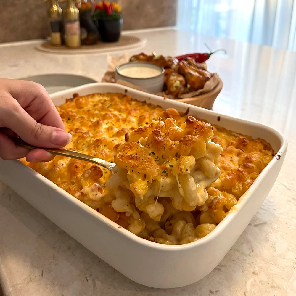 Mac N’ Cheese och Hot Buffalo Wings