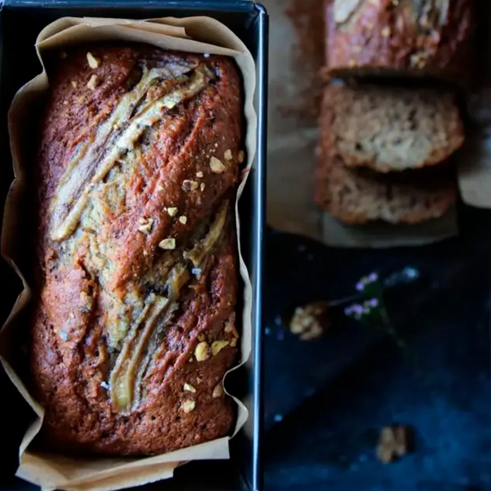 Bananbröd med valnötter