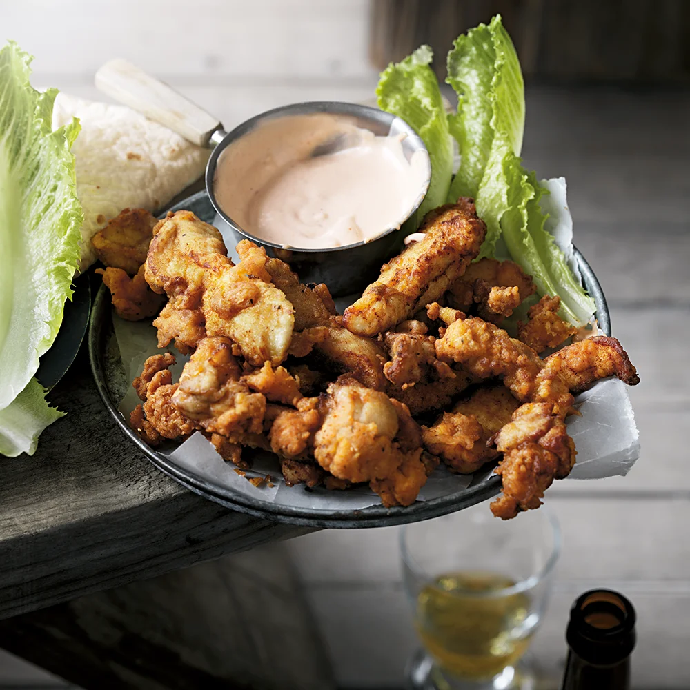 Buttermilk chicken med het Rhode Island-sås